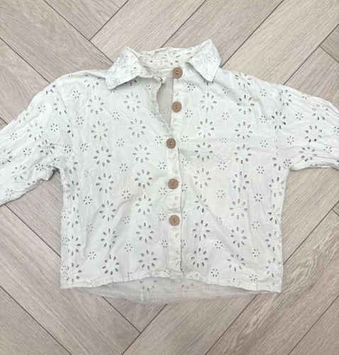 Zara women white broderie - women's,