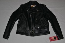 SCHOTT NYC 618 Classic Perfecto Steerhide Leather Motorcycle Jacket Black  NEW
