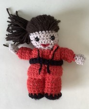 Hand Crochet mini Doll martial