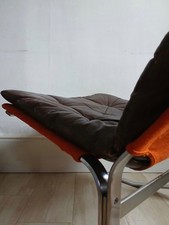 Mid Century Chrome Leather Ingmar Relling Lounge Chair