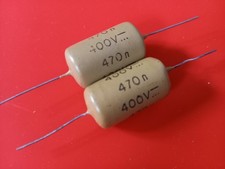 MULLARD MUSTARD CAPACITORS 470nF 0.47uF 400V