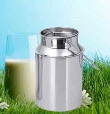Stainless Steel Barni Milk churn can Container Ghee Pot  with handle & lid sizes