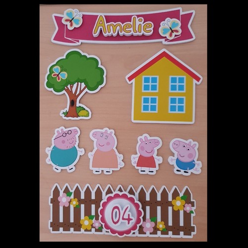 Peppa pig cake - peppa, topper