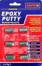 EPOXY PUTTY REPAIR PELLETS WATERPROOF MOULDABLE FILLS CERAMIC PLASTIC WOOD METAL