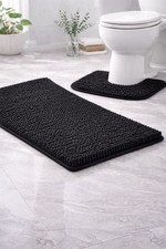 2PC Chenille Bath Mat Set Non