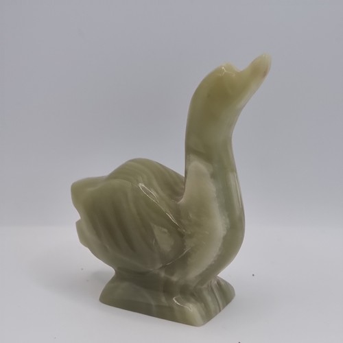 Hand carved onyx - onyx, swan