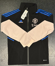 adidas Manchester United Player Issue Rain Jacket Top  -  Small - Blk/Pnk