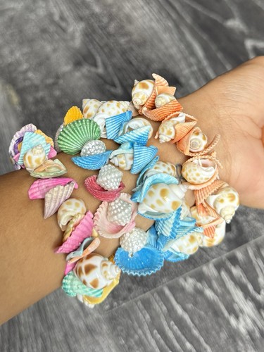 Piece colourful seashell - colourful,