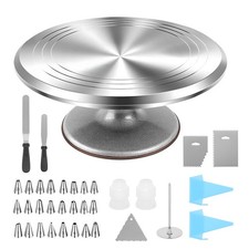 Home Cake Making Decorating Rotating Metal Turntable Display Stand 12 Inch