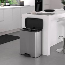 Curver Plastic Soft Close Lid Deco Pedal Bin 65L