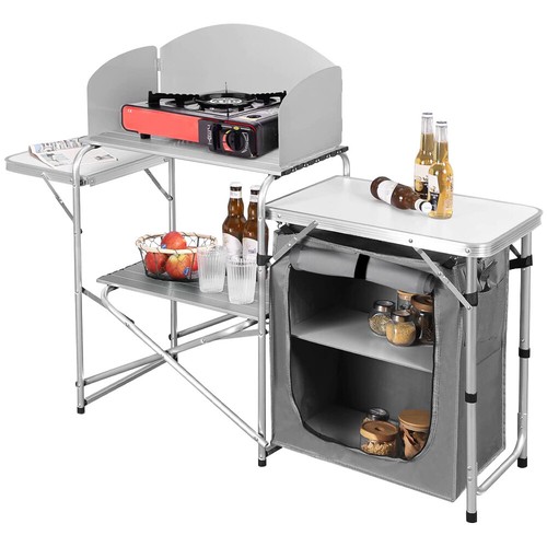 Folding camping kitchen - folding, table