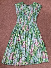 Klass Sunray Pleat Dress Green