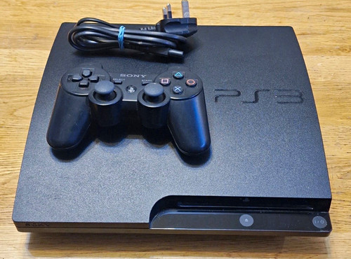 Sony playstation slim black - playstation, 3
