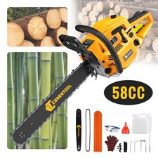 NEW 2.55KW Petrol Chainsaw 58cc 2-Stroke 20 inch Bar Heavy Duty Wood Cutter 2025