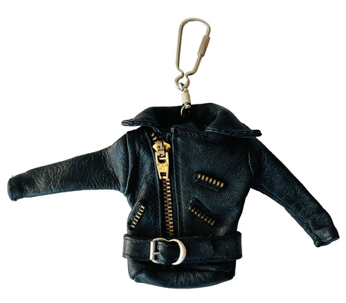 Mini black real leather jacket - real,