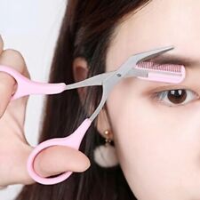Stainless Steel Eyebrow Trimmer and Comb with Eyelash Hair Scissors Women 50 UK