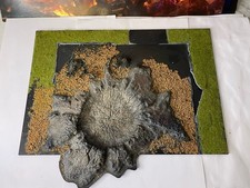 Warhammer 40k Terrain Panel With Crater & Tyranids Painted Games Workshop