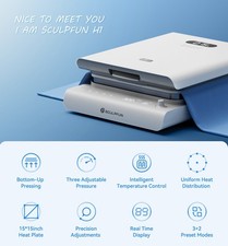 SCULPFUN H1 Auto Heat Press Machine 15x15in Adjustable Pressure for T-shirt Bag