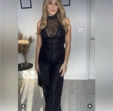 New Zara $129 Black Lace Wide