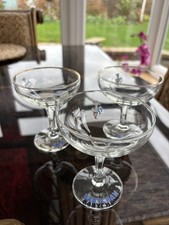 Babycham Set of  3 Vintage / Retro Matching  Babycham Glasses with Gold Rim
