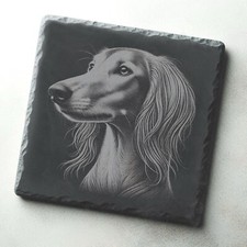 Saluki Dog Engraved Slate