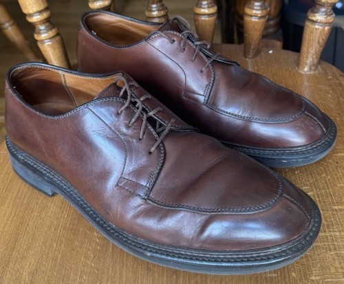 Alden brown leather split toe - brown,