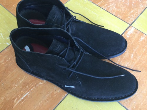 Lambretta mens black suede