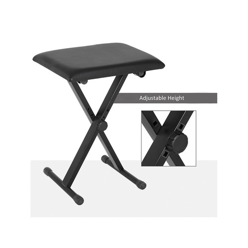 Adjustable piano stool frame - adjustable, x-frame