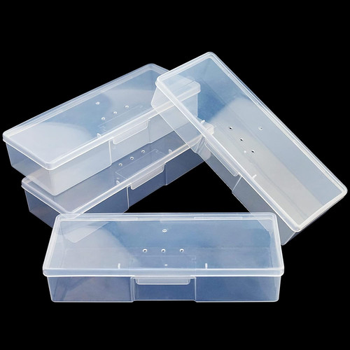 Clear manicure tool box - manicure,