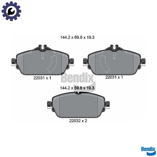 Brake pad set disc - brake,