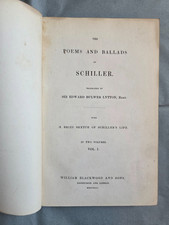 Antique book schiller poems - schiller,