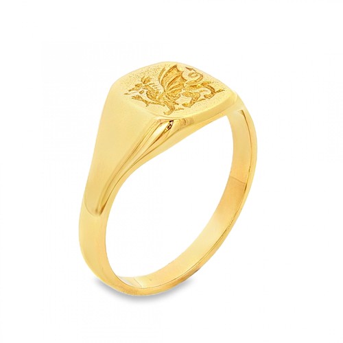 18ct yellow gold welsh - welsh, dragon