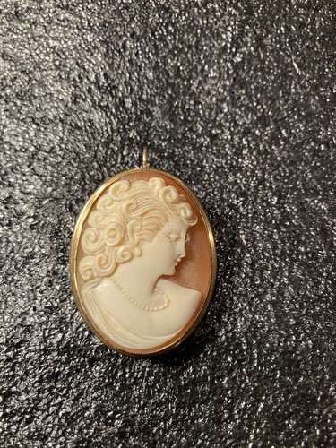 14k yellow gold cameo - gold, 10.0