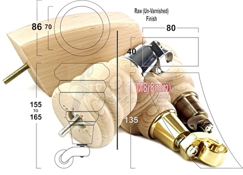 Furniture legs with castors - legs,