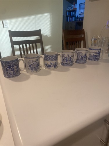 Set six spode - six, blue