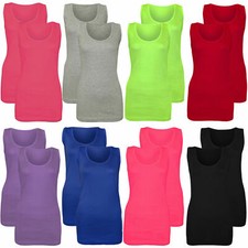 2 PACK NEW LADIES WOMEN PLAIN