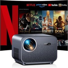 Smart 4K Projector, VGKE 900 ANSI Full HD 1080p WiFi 6 Bluetooth Projector Dolby