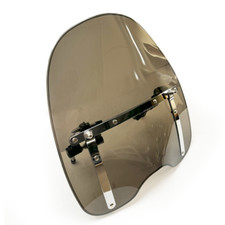 Universal 7/8'' Motorcycle Windscreen Smoked Windshield For Harley Suzuki