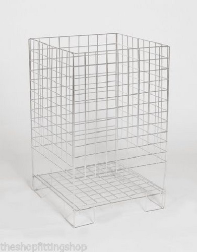 Square silver zinc dump - zinc, basket