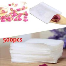 500pcs Empty Teabags Heat Seal Filter Pepper Herb Loose Tea Bags 7x5 cm