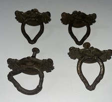 Lot of 4 Vintage Brass Drawer