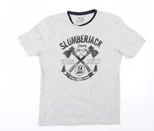 Matalan Mens Grey Cotton Blend Pyjama Top Size M