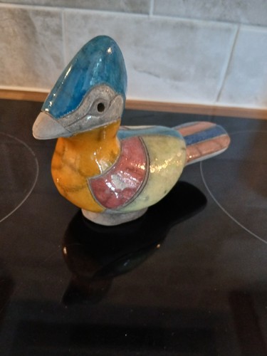 Signed raku pheonix art - signed,