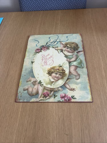 Metal sign wall - sign, cherubs