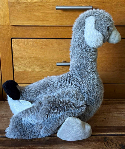 Grey plush goose - plush, toy