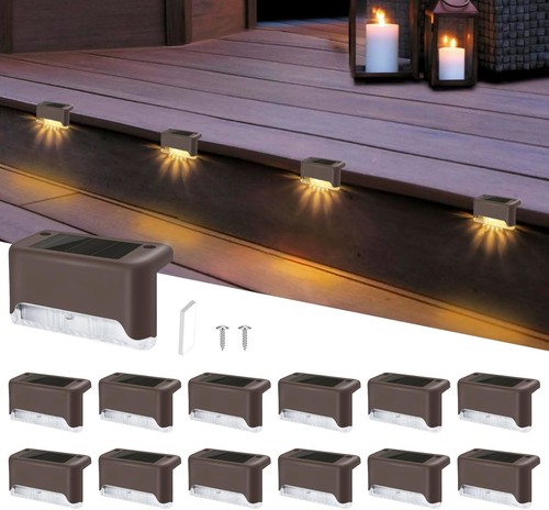 12pcs solar deck lights - solar,