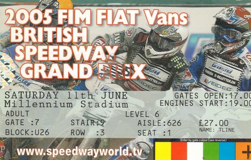 Ticket 2005 fim - fim, vans