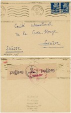 ALGERIA 1943 CONSTANTINE P.P MACHINE to RED CROSS GENEVA 3rd REICH CENSORED