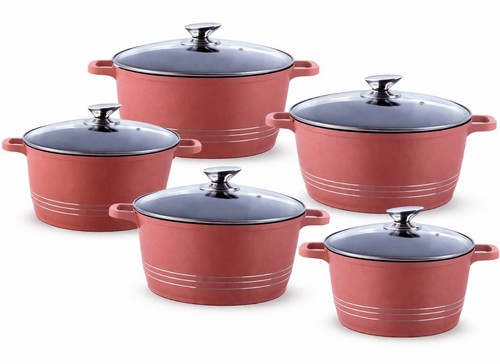 Piece die cast stockpot set - piece,