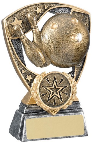 Ten pin bowling trophy - ten,